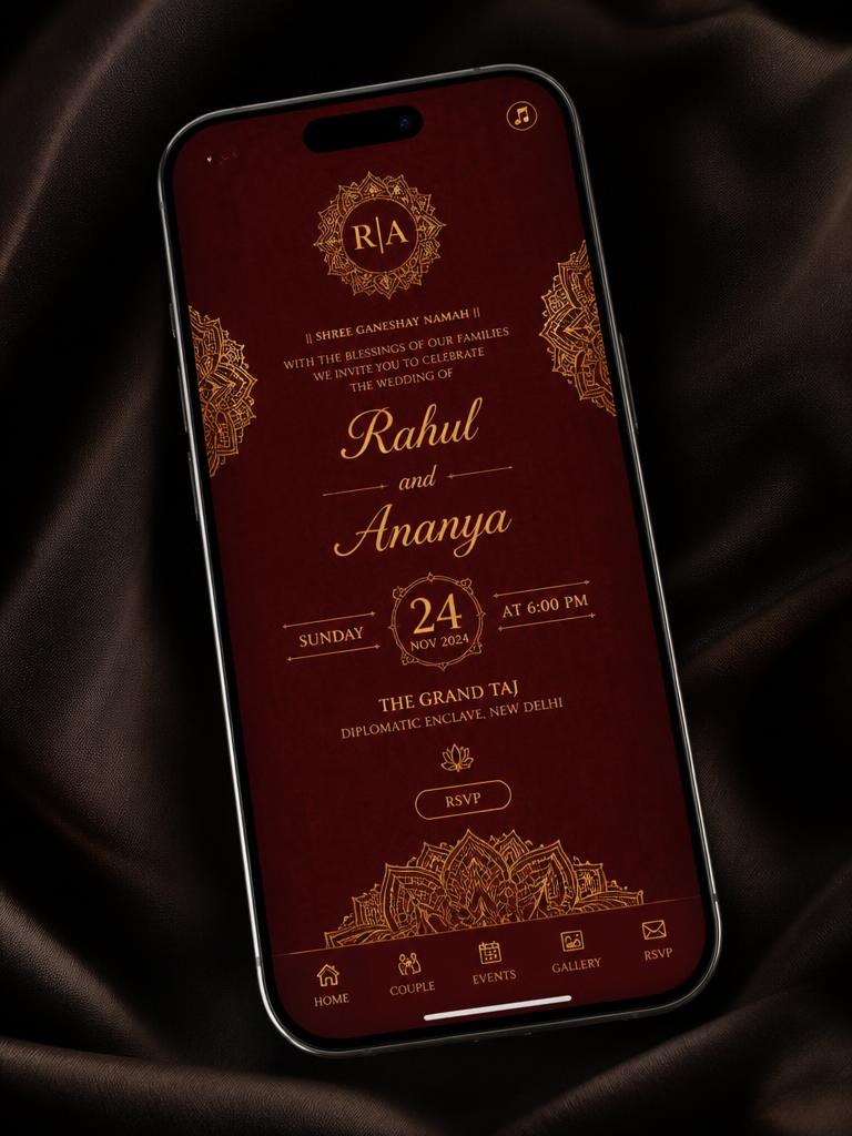 The Royal Mandala digital invitation design by Ink RSVP